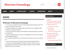Tablet Screenshot of mierzwagenealogy.com